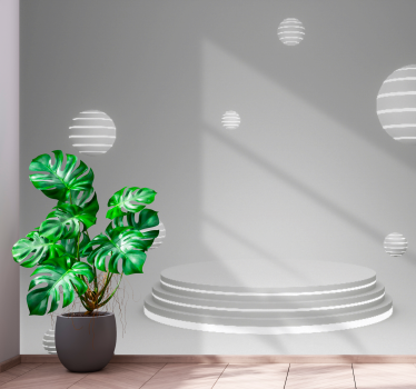 Abstract fotobehang geometrische vloeiende vormen - TenStickers