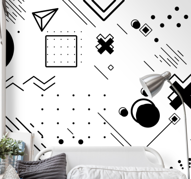 Abstract fotobehang geometrische vormen motief - TenStickers