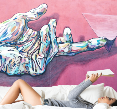 Abstract handgebaar fotobehang kunst - TenStickers