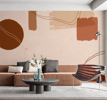 Abstract ontwerp terracotta fototapet - TenStickers