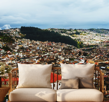 Andes stadsgezicht fotobehang stad - TenStickers