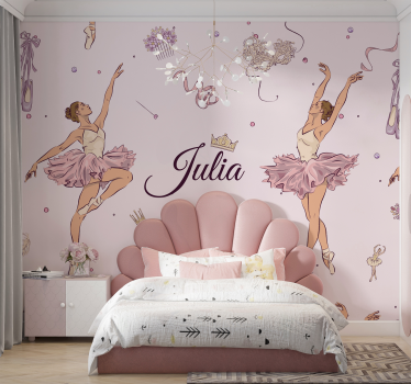 Ballet met naam Fotobehang tienerkamer - TenStickers