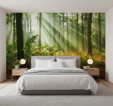 Behang bos natuurlijk licht in het bos - TenStickers