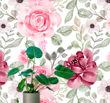 Bloemen foto behang bloesem bloemmotief - TenStickers