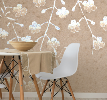 Bloemen foto behang delicate bloemen takken - TenStickers