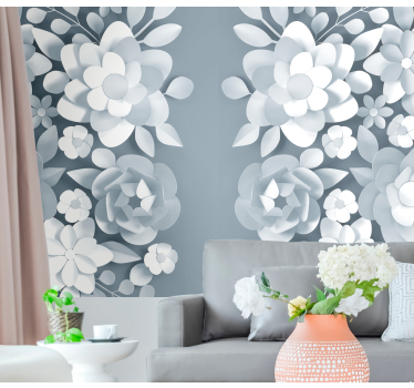 Bloemen foto behang elegante botanische motieven - TenStickers