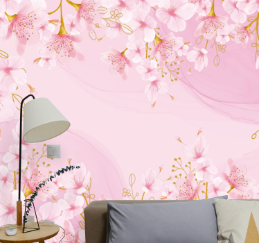 Bloemen foto behang kersenbloesem genade - TenStickers