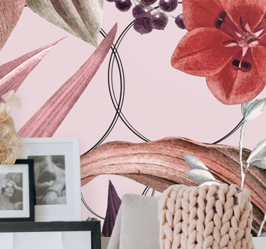 Bloemen foto behang met bloemenpatronen ontwerp - TenStickers