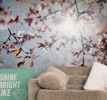 Bloemen foto behang sakura takken - TenStickers
