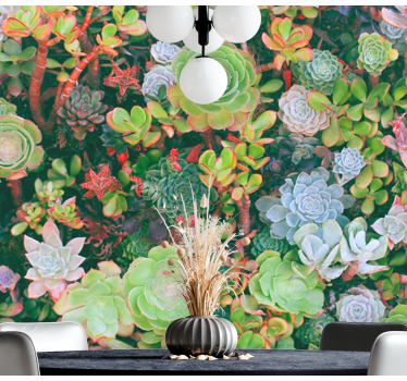 Bloemen foto behang succulenten tuin flora - TenStickers