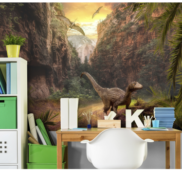 Dinosaurus fotobehang kinderkamer - TenStickers