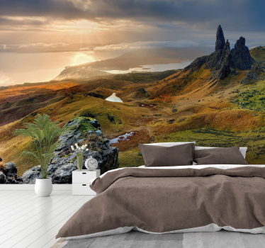 Eiland van Skye natuur landschap muur fotobehang - TenStickers