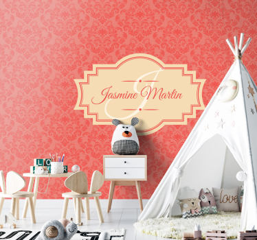 Vintage fotobehang elegant naam ontwerp - TenStickers