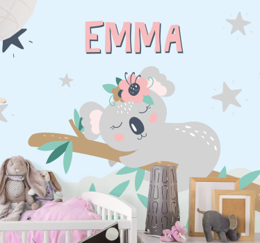 Foto behang dieren schattig koala ontwerp - TenStickers