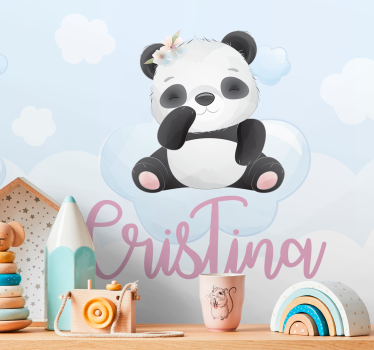 Foto behang dieren schattig panda ontwerp - TenStickers