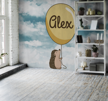 Foto behang liefde egel ballon vreugde - TenStickers