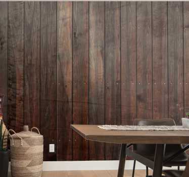 Foto behang stenen luxe houten planken - TenStickers