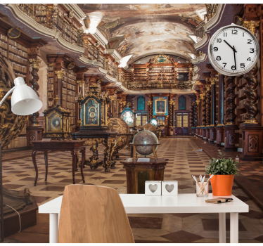 Foto behang vintage Oude bibliotheek - TenStickers
