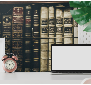 Foto behang vintage Vintage boekenkast - TenStickers