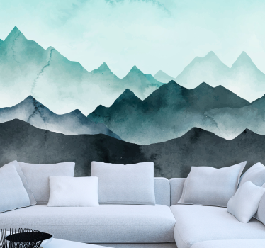 Fotobehang bergen majestueuze berg horizon - TenStickers