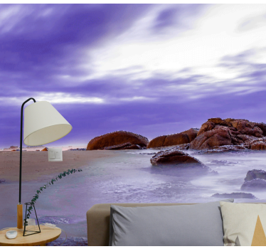 Fotobehang bergen rocky beach landschap - TenStickers