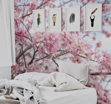 Fotobehang bomen Kersenbloesem boom hemelachtergrond - TenStickers
