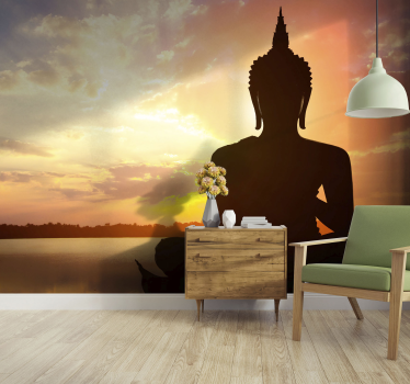 Fotobehang buddha Boeddha figuur hemelachtergrond - TenStickers