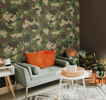 Camouflage patroon fotobehang - TenStickers
