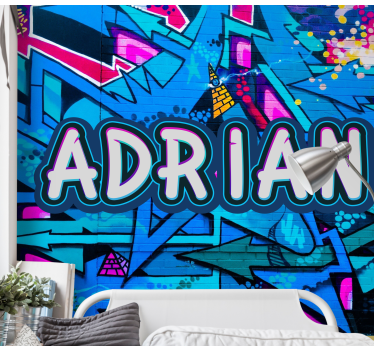 Fotobehang graffiti aanpasbaar in graffiti stijl - TenStickers