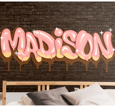 Fotobehang graffiti gepersonaliseerde lekkernij - TenStickers
