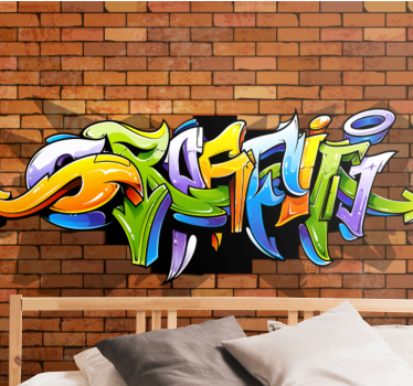 Fotobehang graffiti kleurrijke stedelijke letters - TenStickers
