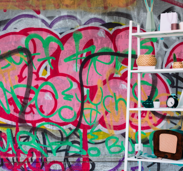 Fotobehang graffiti levendige stads kunst - TenStickers