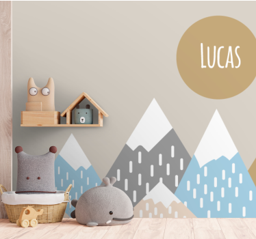 Fotobehang kinderkamer bergtoppen - TenStickers