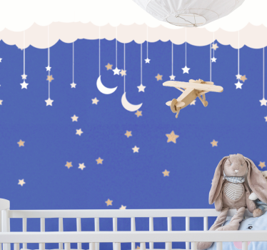 Fotobehang kinderkamer nachtelijke avontuur - TenStickers