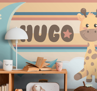 Fotobehang kinderkamer schattige giraffe illustratie - TenStickers
