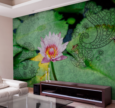 Fotobehang klaprozen lotus bloem elegantie - TenStickers