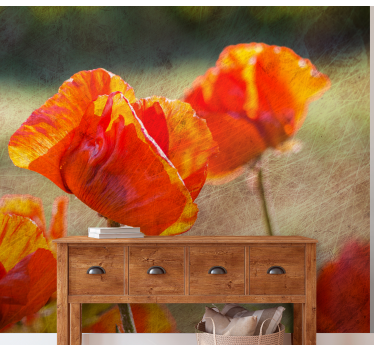 Fotobehang klaprozen stralende klaprozen bloemen - TenStickers