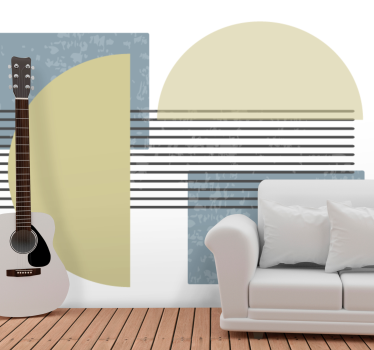 Fotobehang kunst geometrische vormen samenstelling - TenStickers