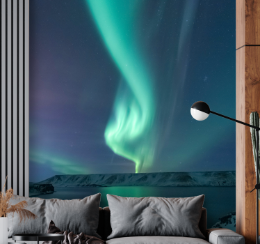 Fotobehang lucht aurora borealis tentoonstelling - TenStickers