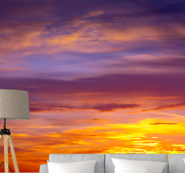Fotobehang lucht majestueuze zonsondergang uitzicht - TenStickers