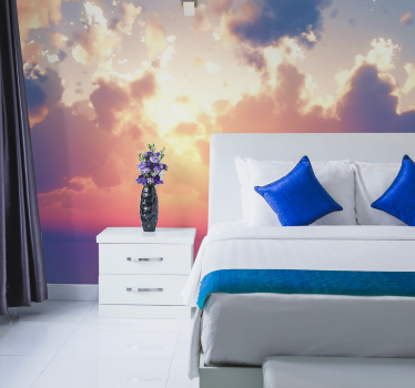 Fotobehang lucht zonsondergang wolkenlandschap - TenStickers