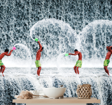 Fotobehang mensen speelse waterspatten - TenStickers