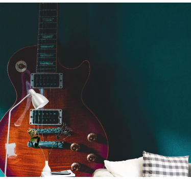 Fotobehang muziek Glanzende gitaar achtergrond - TenStickers