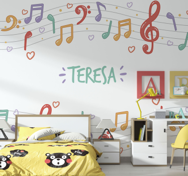 Fotobehang muziek muzikale noten melodie - TenStickers
