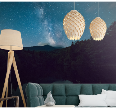 Fotobehang natuur astrale nachtzicht - TenStickers