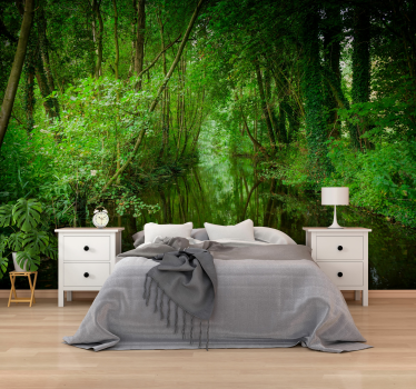 Fotobehang natuur betoverend groen pad - TenStickers