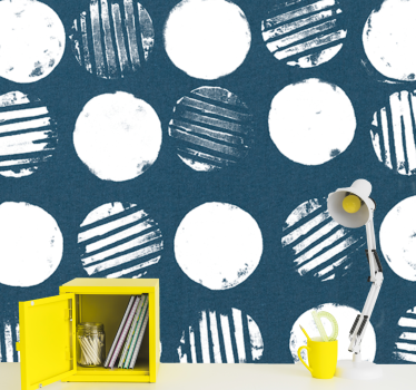 Fotobehang patronen ronde patroon textuur - TenStickers