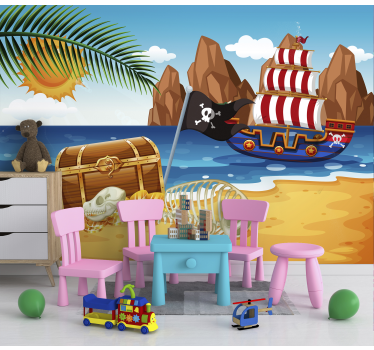 Fotobehang piratenschat kinderen - TenStickers