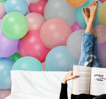 Fotobehang print kleurrijke ballon bellen - TenStickers