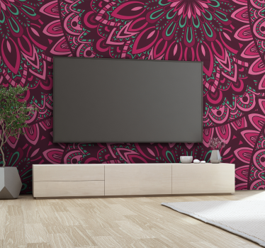 Zen ruimte fotobehang roze - TenStickers
